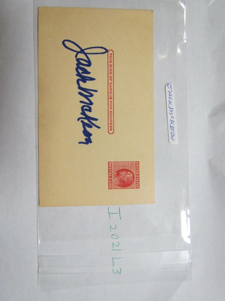 Jack McKean signed Postcard