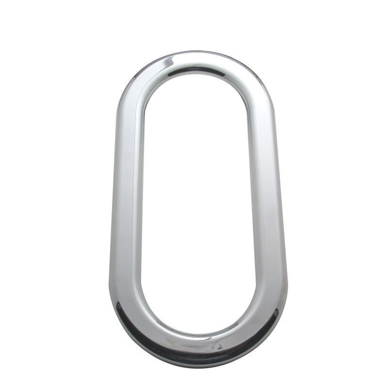 View Window Trim Exterior Oval Bezel Chrome Plastic for Peterbilt 1987-2004