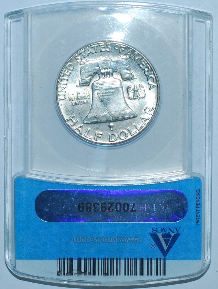 1963 ANACS MS64FBL Full Bell Lines Franklin Half Dollar