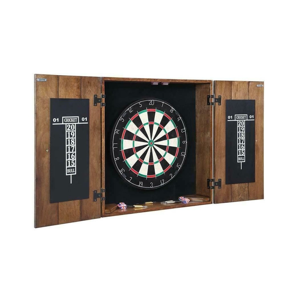 Drifter Solid Wood Dartboard & Cabinet Set