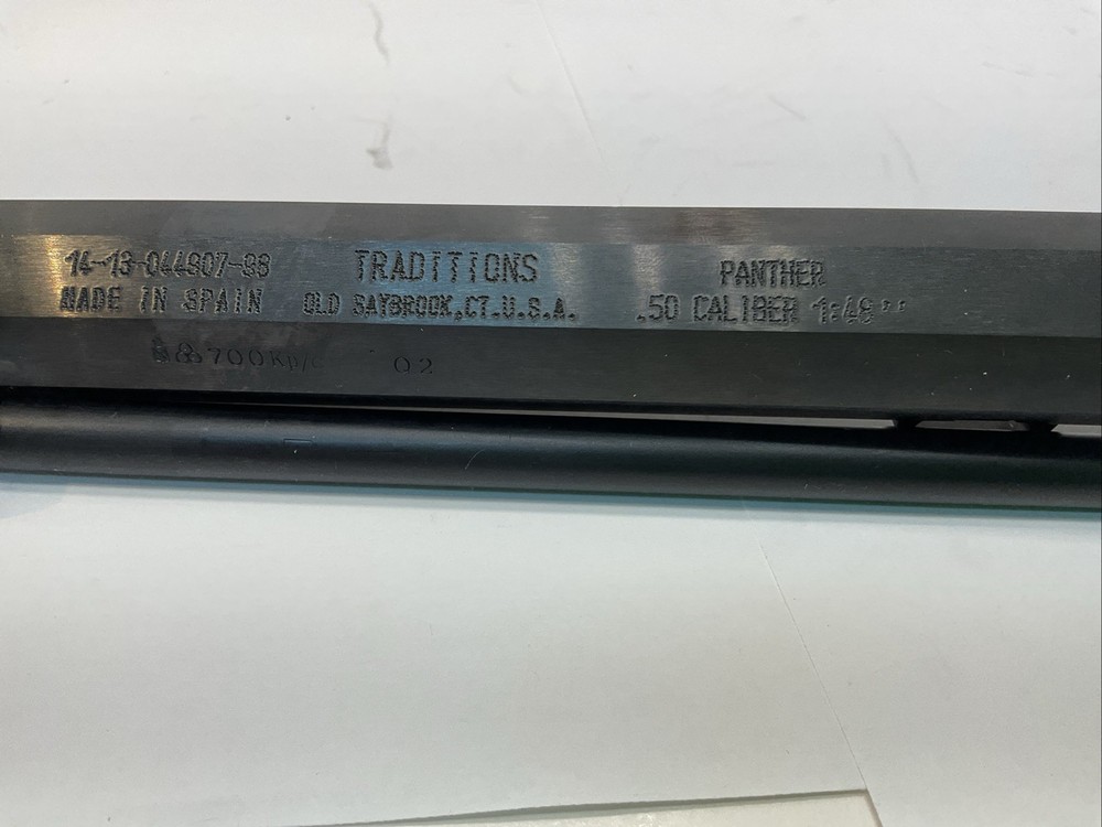 Nice Traditions Panther 50 cal. Muzzleloader Barrel , Great Shape