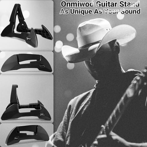 Guitar Stand, Foldable Guitar Stand with Adjustable 2-Width, Sturdy Electric