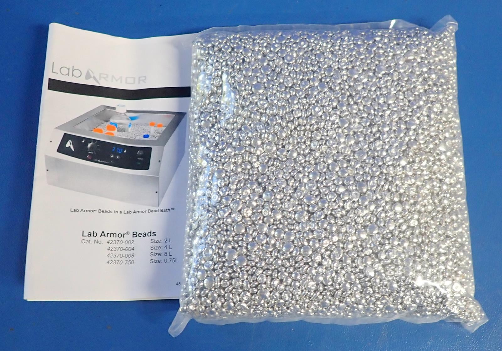 LAB ARMOR 42370-002 2 Liters, Metallic Water Bath Beads | New Open Box!