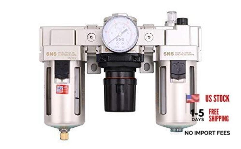 :  Three unit combo compressed air filter regulator lubricator FRL AC4000-N04A