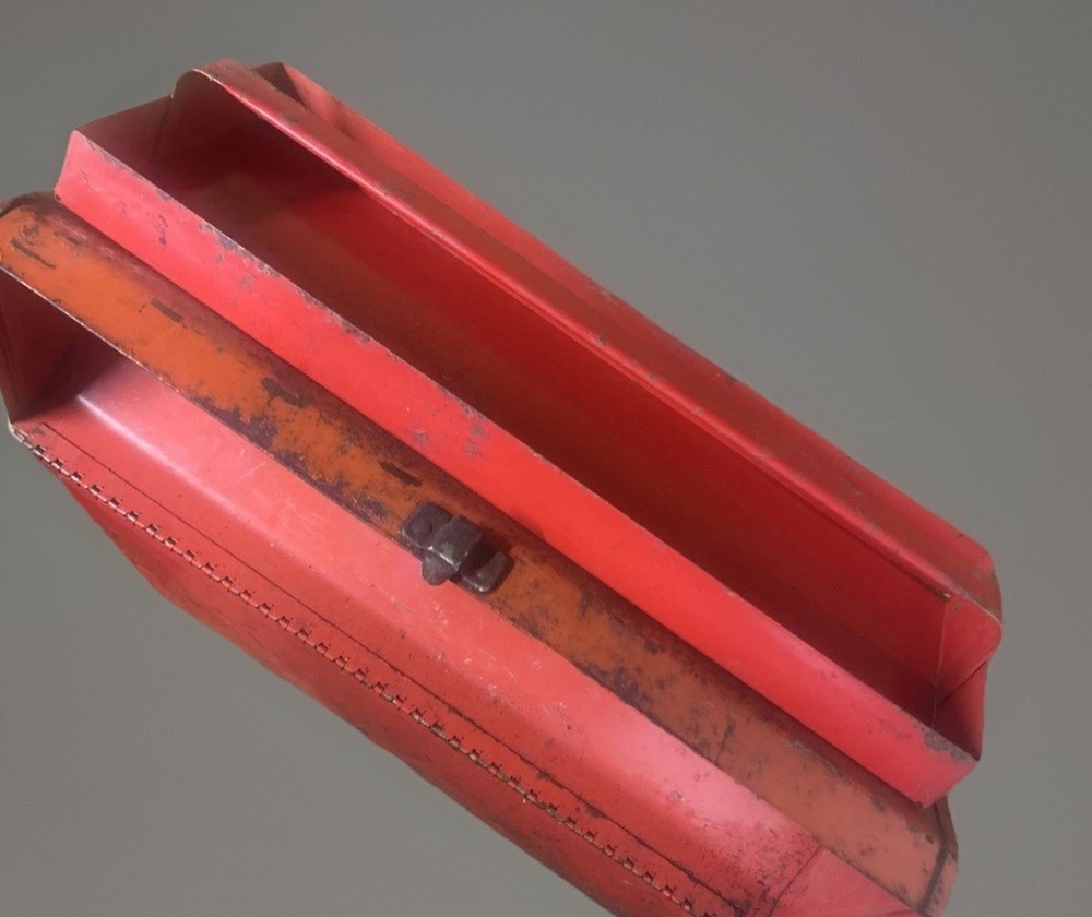 Tool Box CRAFTSMAN Red Metal & Lockable, Top Handle Plus Carrying Tray Inside