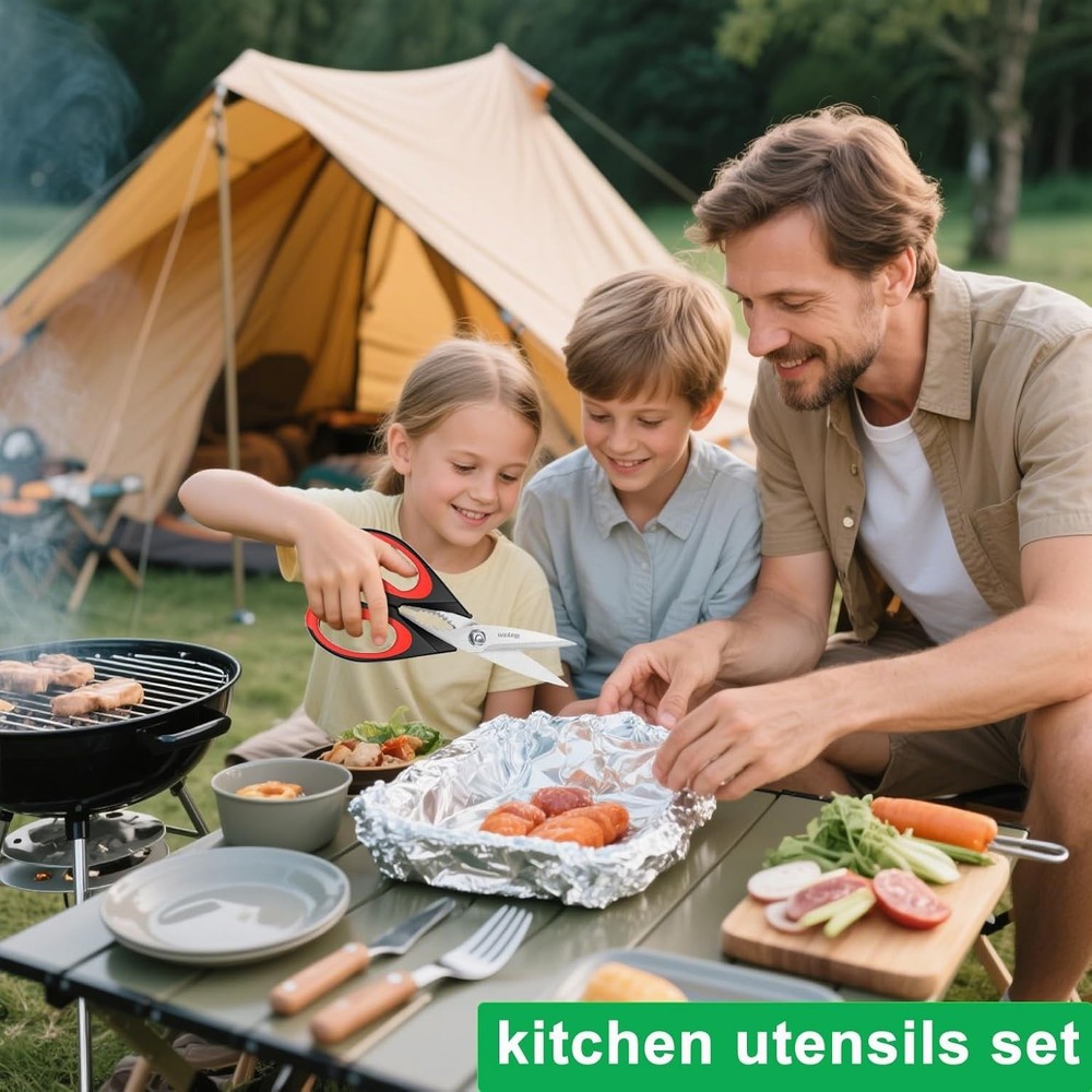 Dishwasher Safe Kitchen Shears - Ergonomically Designed Scissors for All Uses