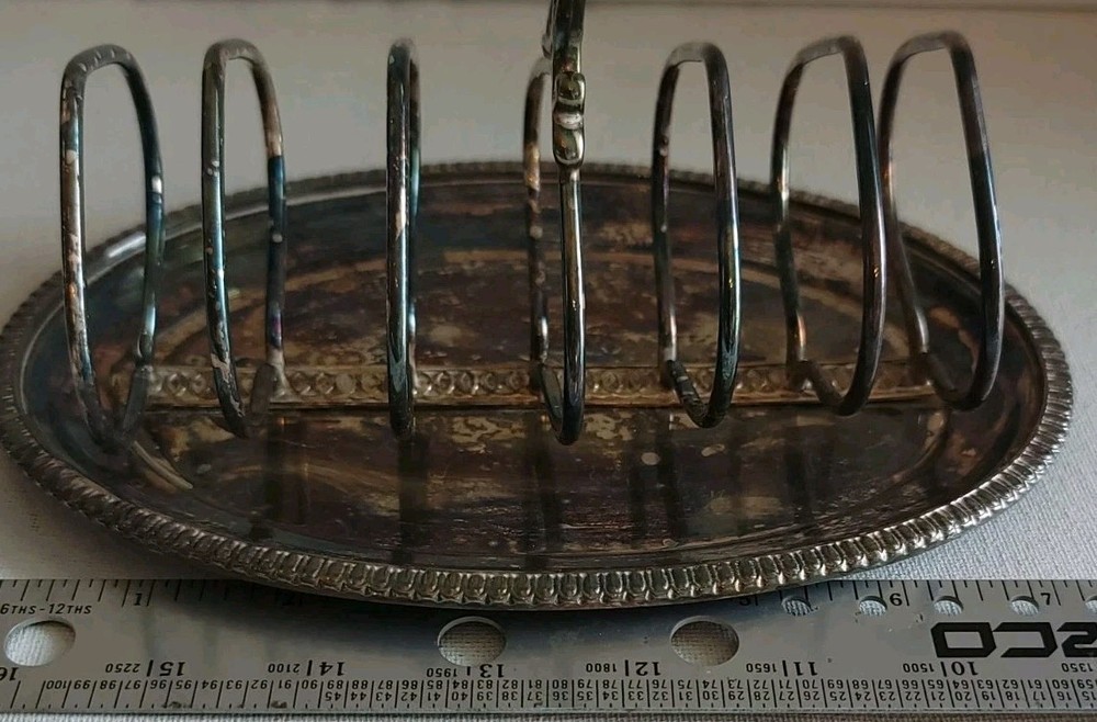 Victorian James Dixon & Sons EPBM Silver Plate Toast / Letter Rack c.19th C