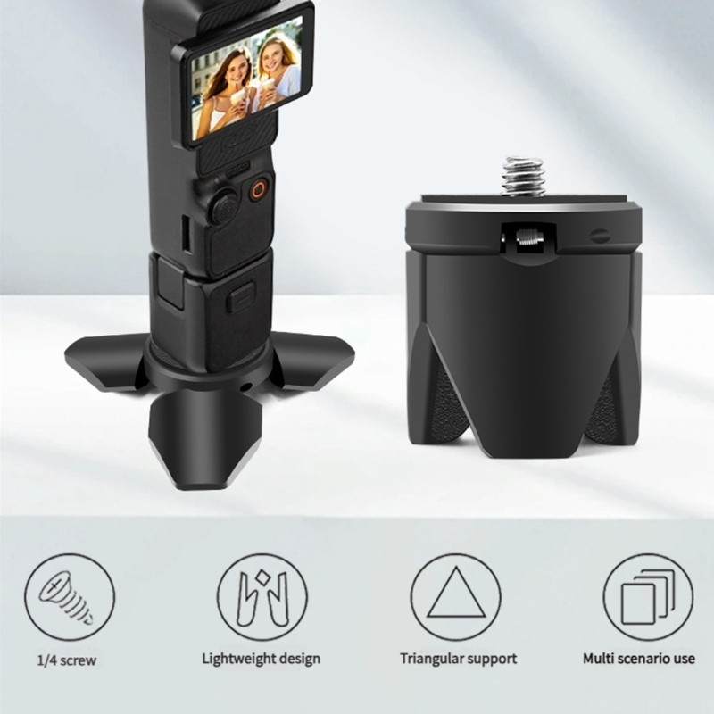 Auto Collapsible Mini Stand 1/4 Thread Mount Metal Base For Photography Tools