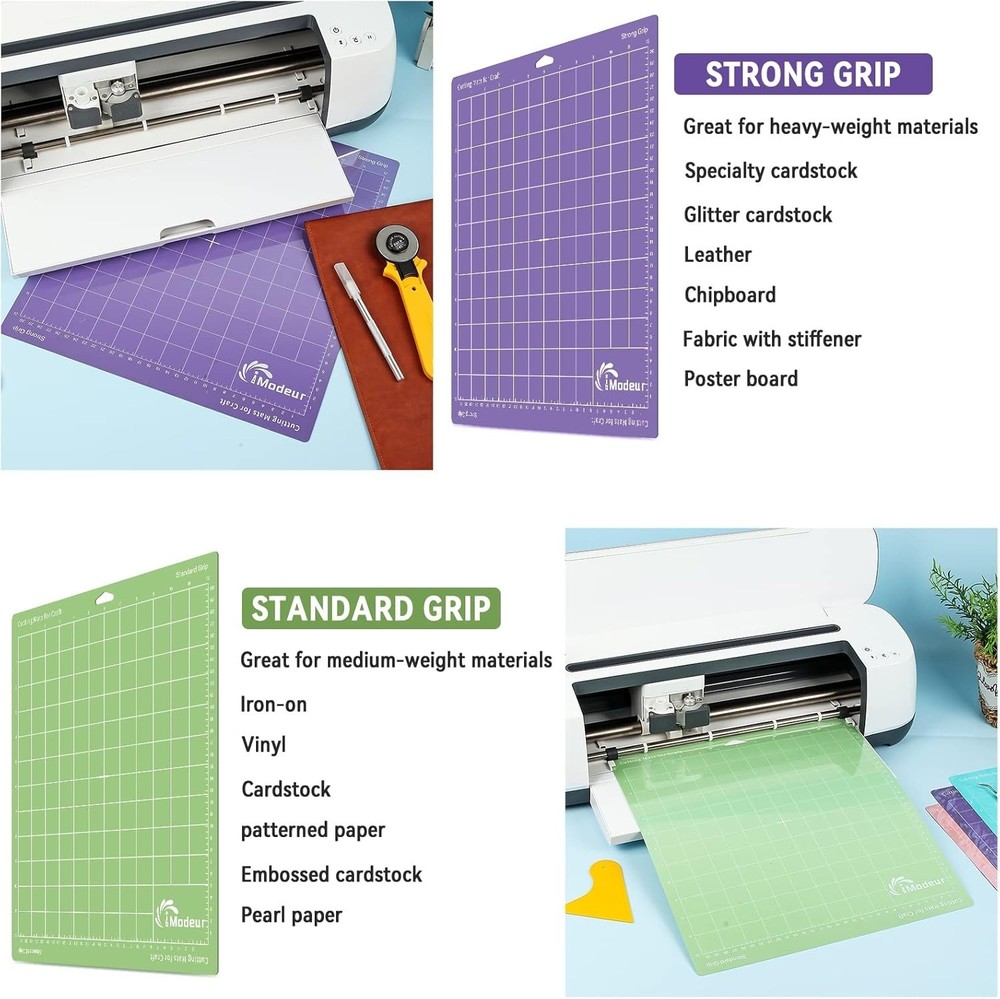 Complete Crafting Solution: 10 Pack 12"x12" Cutting Mats with Protective Film