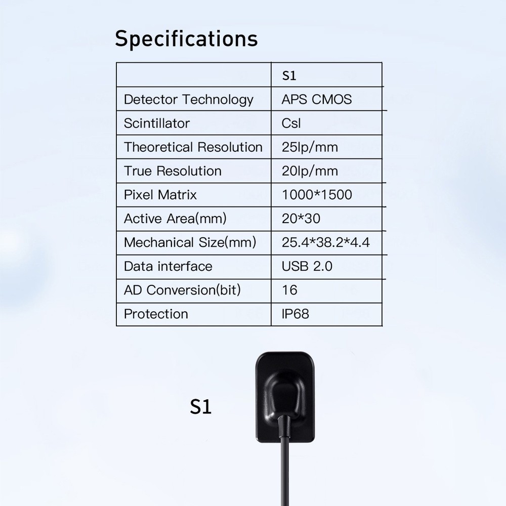 Dental X Portable Ray Digital Machine Rayos No Shield/Frequency Sensor Size 1/2