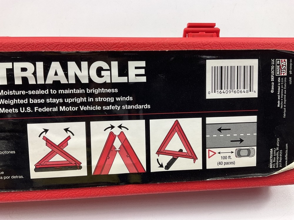 Deflecto 711 Early Warning Triangle Kit