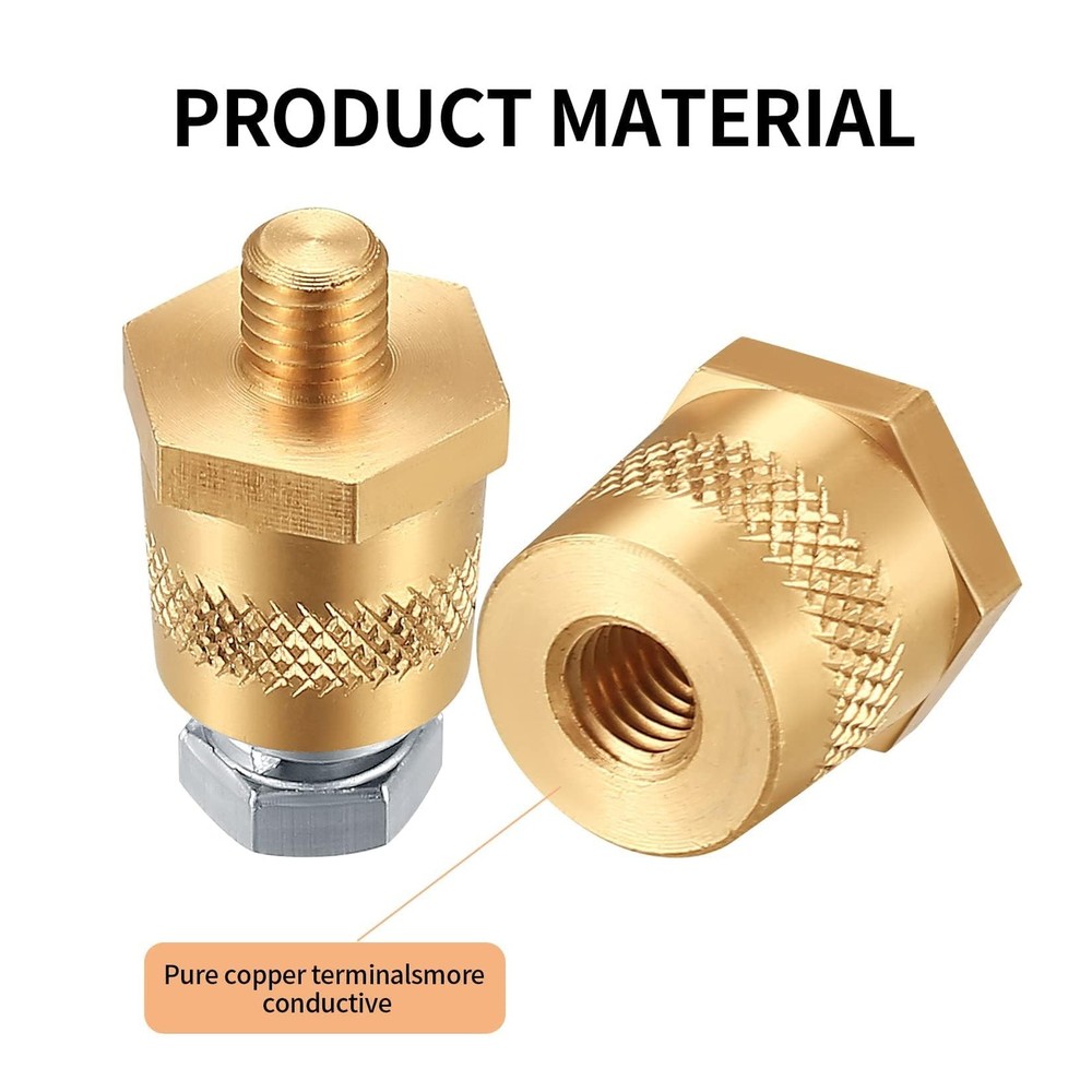 2 Packs Battery Terminal Connectors Set, Auto Post Terminals Post...