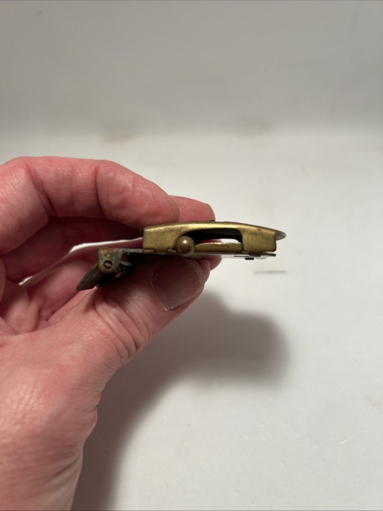 WW2 Original Solid Brass Wings & Propeller Belt Buckle USAAC