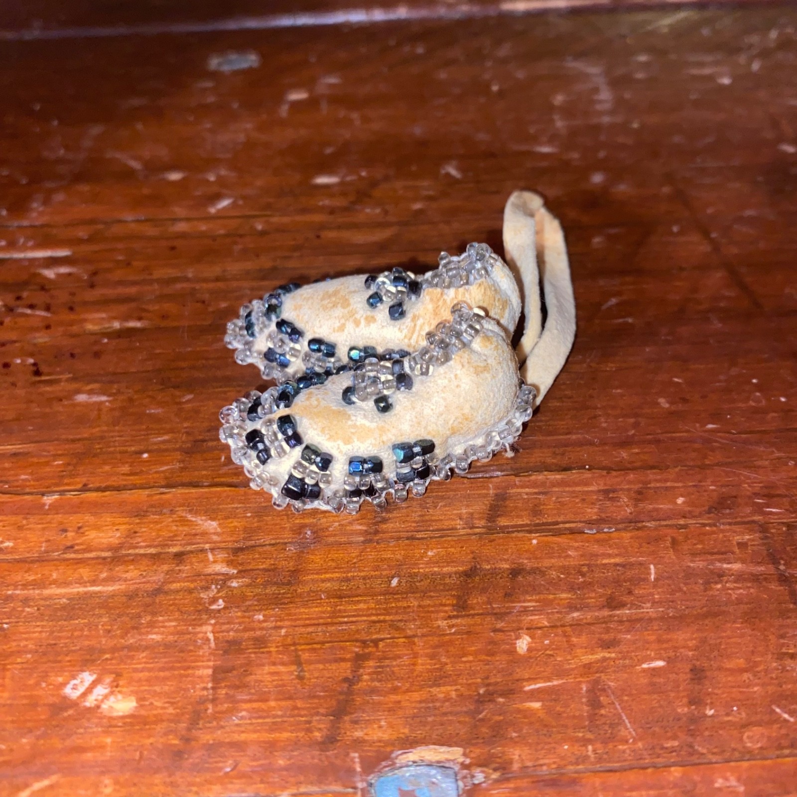 Vintage Pair of Miniature Beaded Moccasins