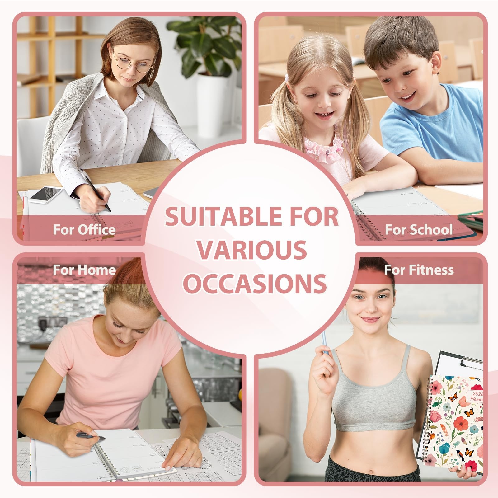 2026 Planner, Weekly and Monthly Calendar Planner Agenda, Jan 2026 - Dec 2026,