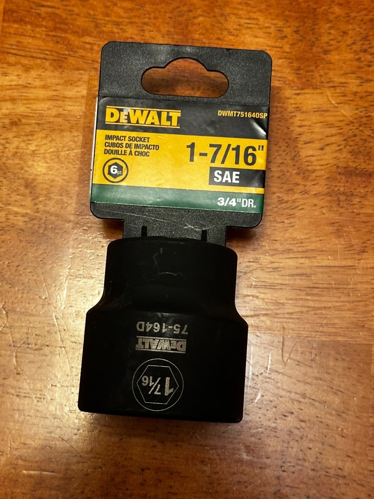 Dewalt 3/4 inch Drive Impact Socket 6 point