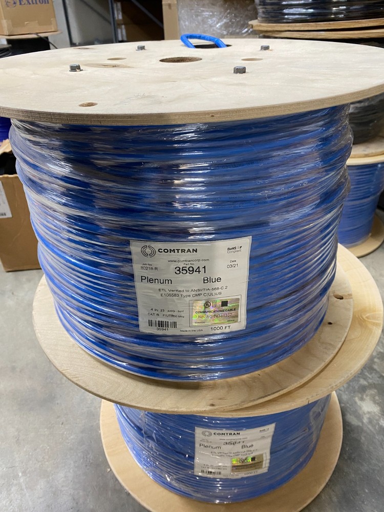Comtran Cable 35941 COM-Link Category 6 Shielded Blue Plenum 1000Ft