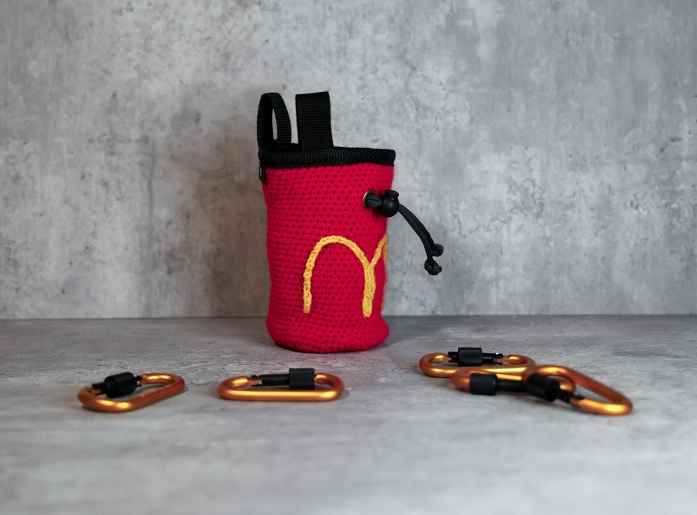 Handmade McClimb Crochet Chalk Bag