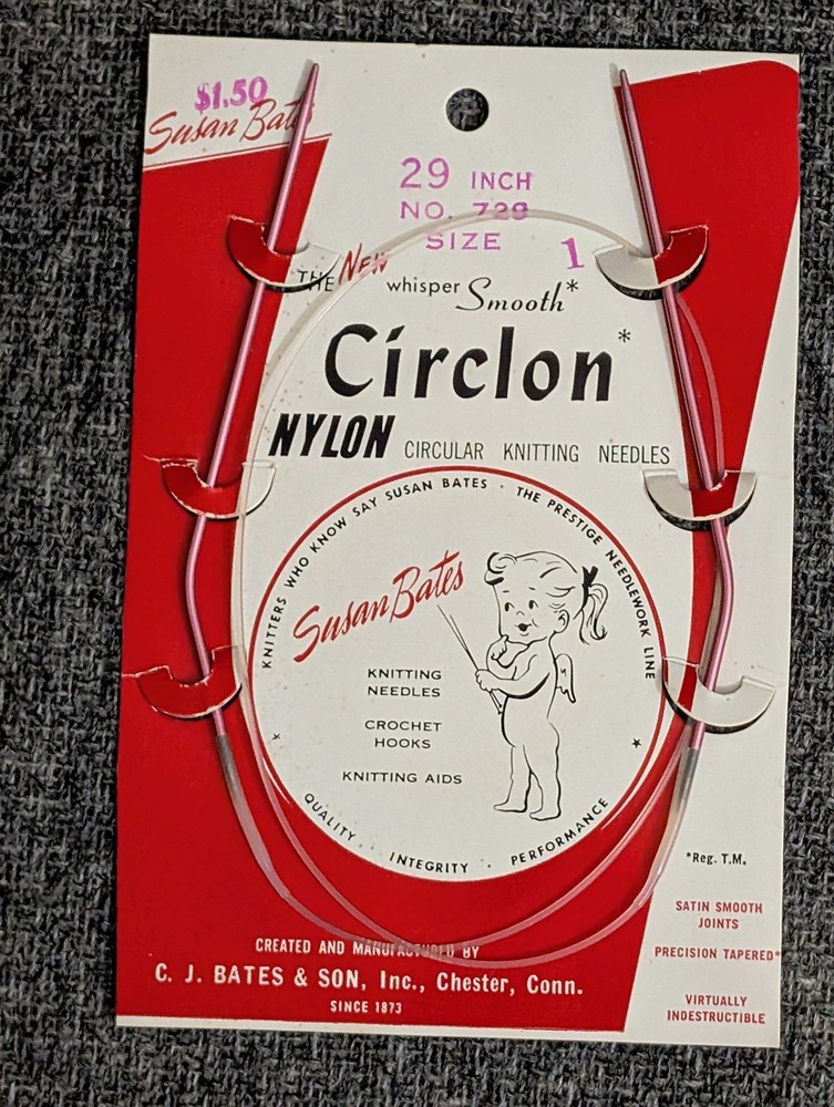 Susan Bates Size 1- 29" Circular Knitting Needles Whisper Smooth
