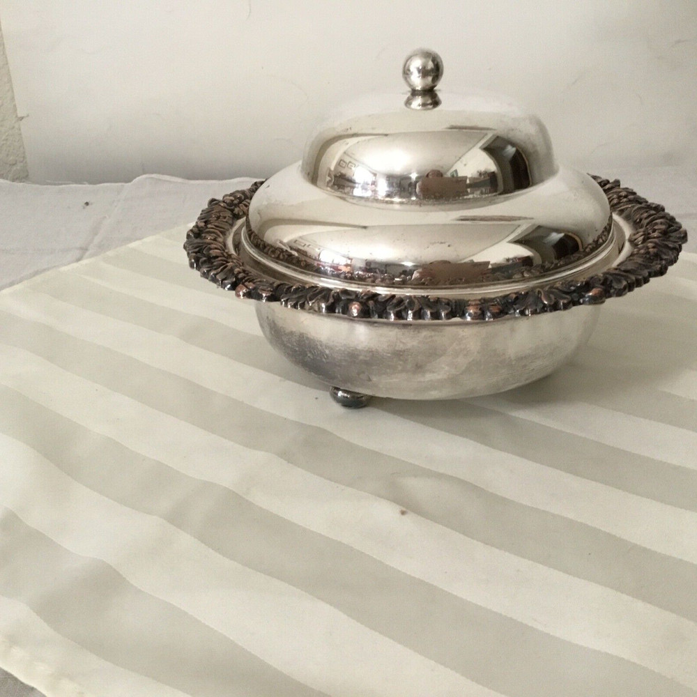 Estate Silverplate Covered Server Bowl/Dish/w insert Sheffield England