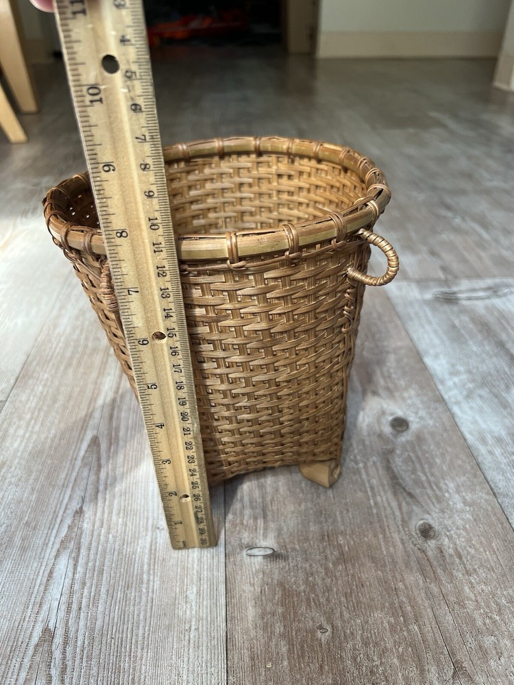 New Medium Size Bamboo Hobo Hanging Basket
