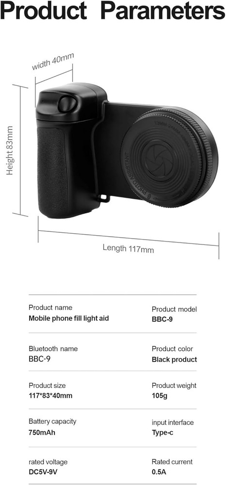 Magnetic Selfie Ring Light, Vlogging & Live Streaming Fill Light, Snap Grip w...