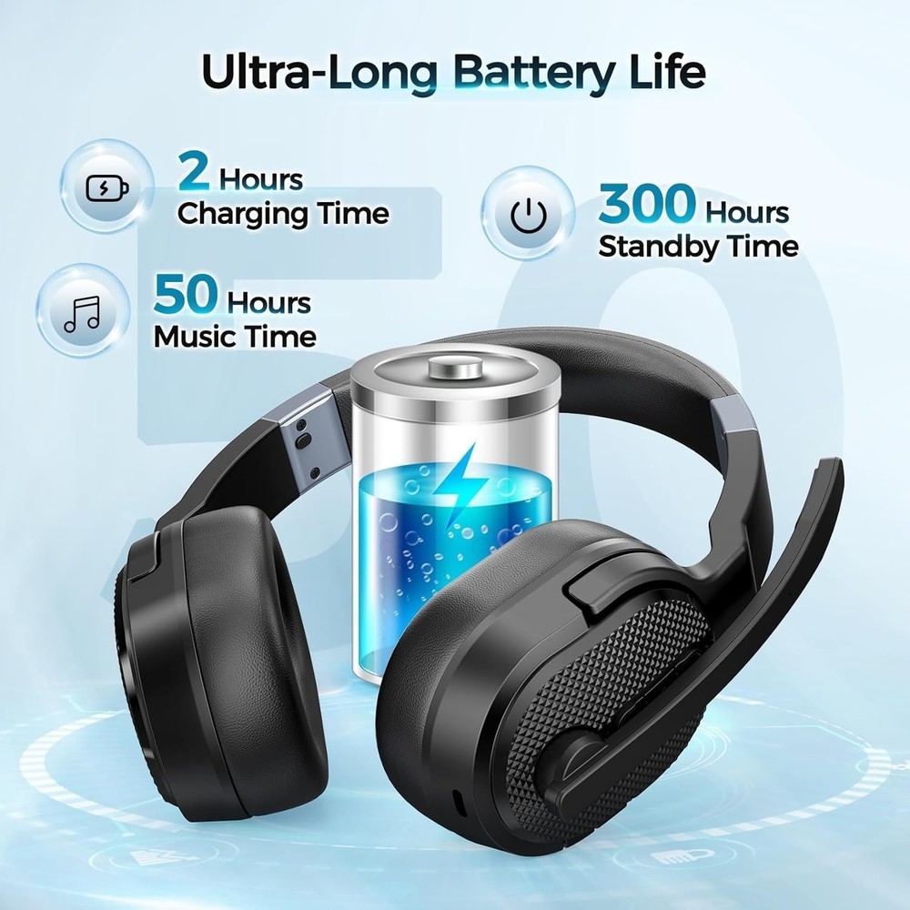 Trucker Bluetooth Headset with Dongle, Noise Cancelling Microphone