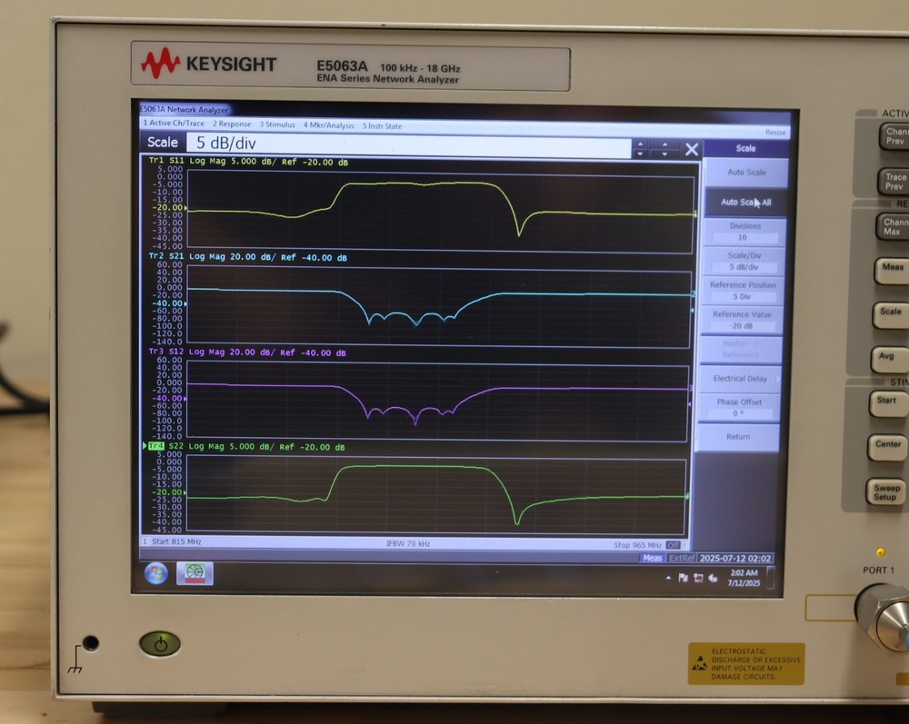 Agilent Keysight E5063A-2H5 Vector Network Analyzer 100kHz-18GHz Guaranteed GOOD