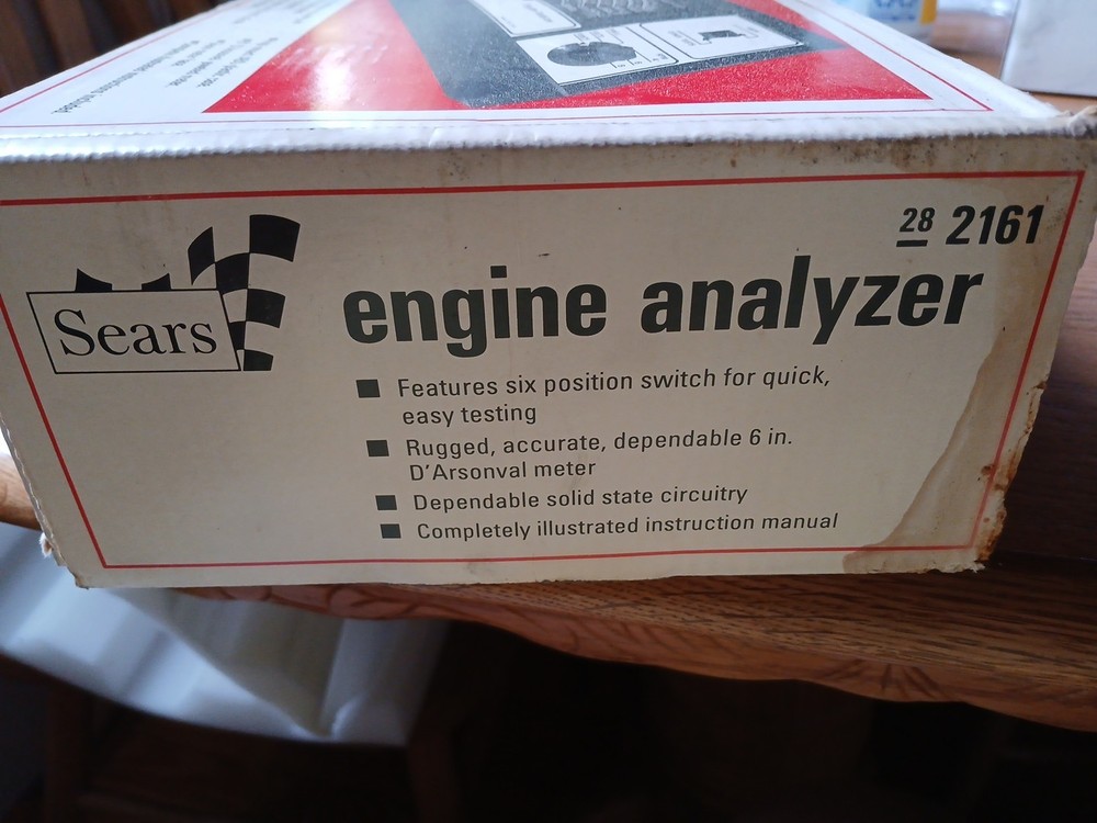 Vintage Sears Engine Analyzer 12 Volt Model 28 2161 Original Box