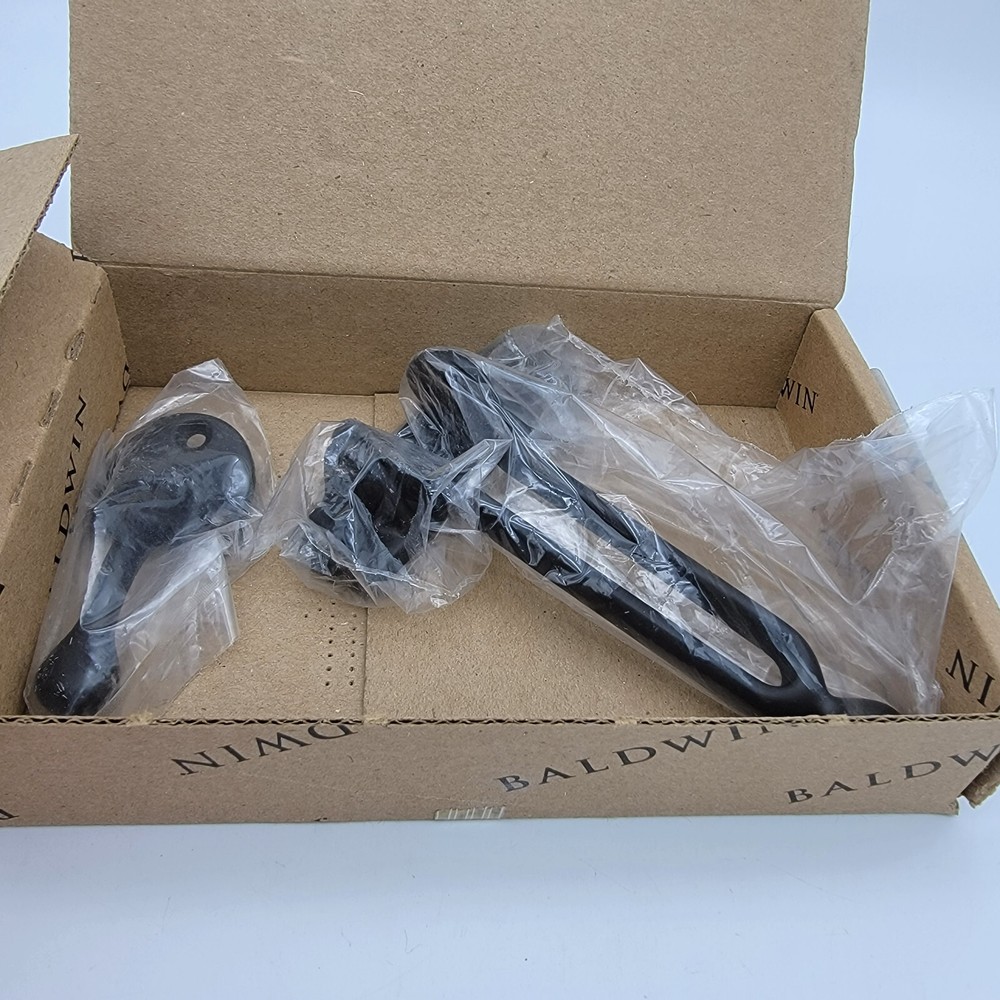 Baldwin Solid Brass Security Door Guard | Satin Black | 0250190