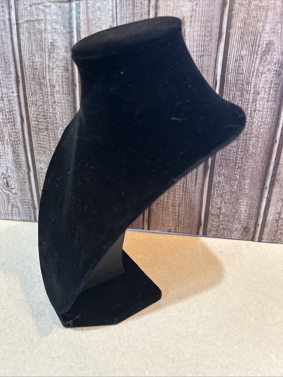 Necklace Display Mannequin Velvet Jewelry Stand, 9-Inch, Black