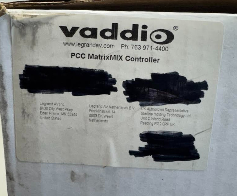 Vaddio PCC MatrixMIX Live Production Controller