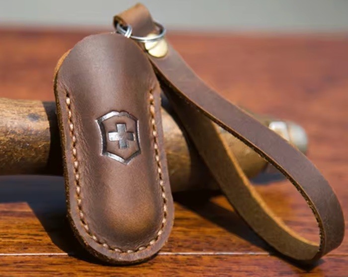 Leather Sheath Cowhide Holster Case for Victorinox Swiss Army Knife 58 91 111mm