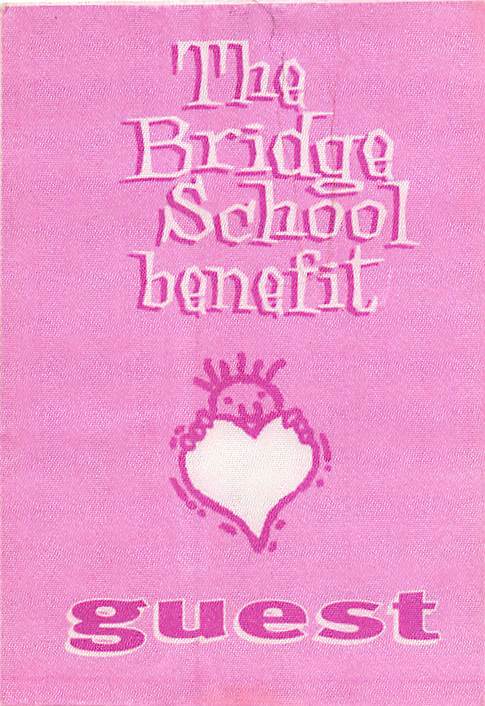 11th Annual Bridge School Benefit Backstage Pass Mountain View 1997 Purple Gu...