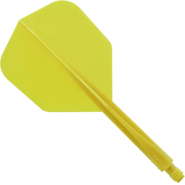 SOLID YELLOW CONDOR AXE DART SHAFT/FLIGHT COMBO SMALL FLIGHT SHORT SHAFT