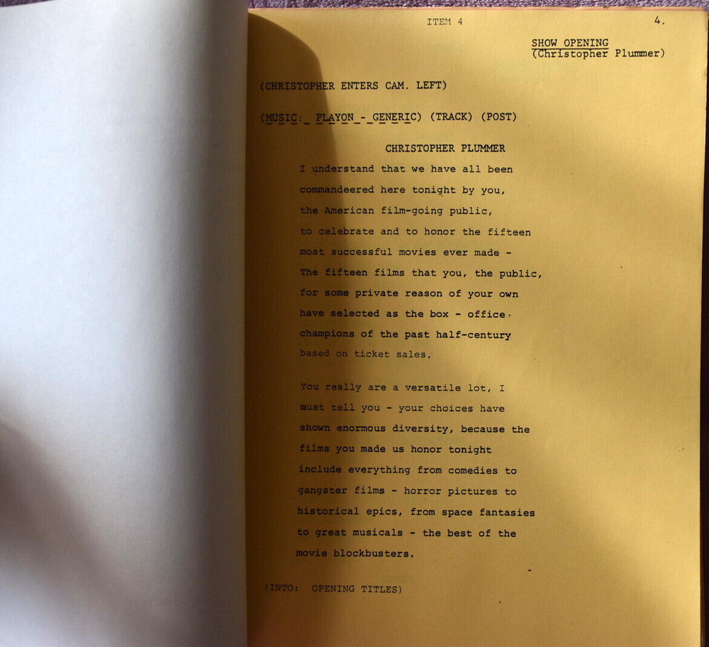 1983 " Movie Blockbusters! " CBS Television Original Screenplay Script