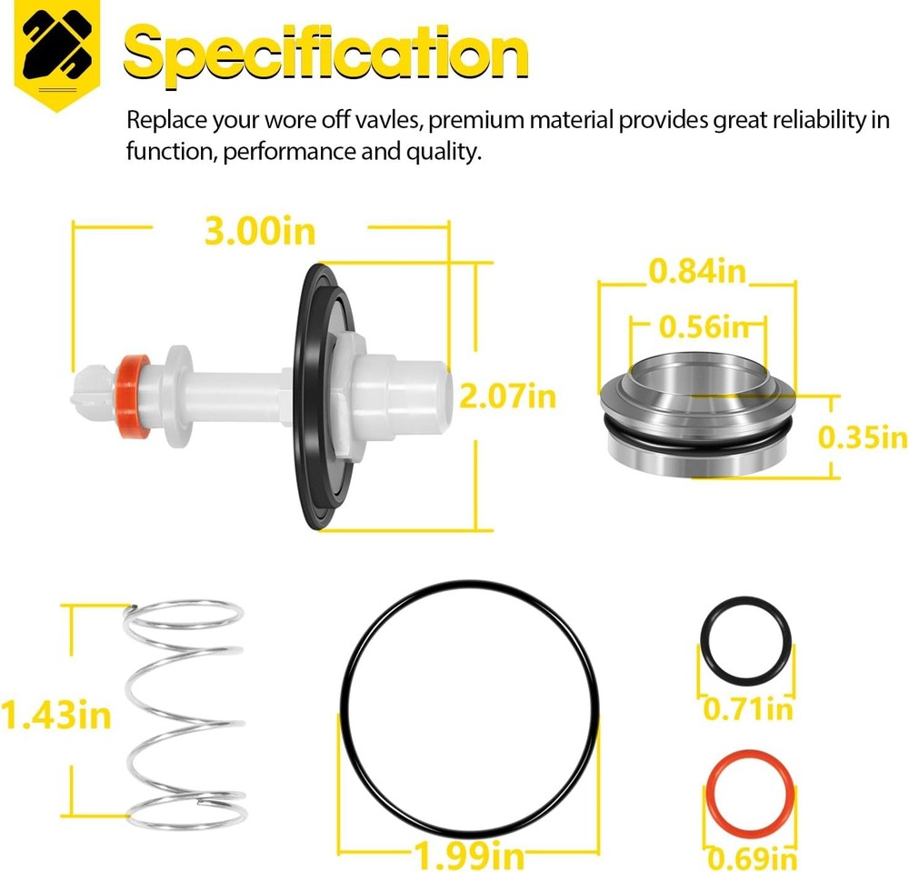 Replace for Watts 009M3 LF009M3 3/4" Backflow Preventer Reduced Pressure Zone