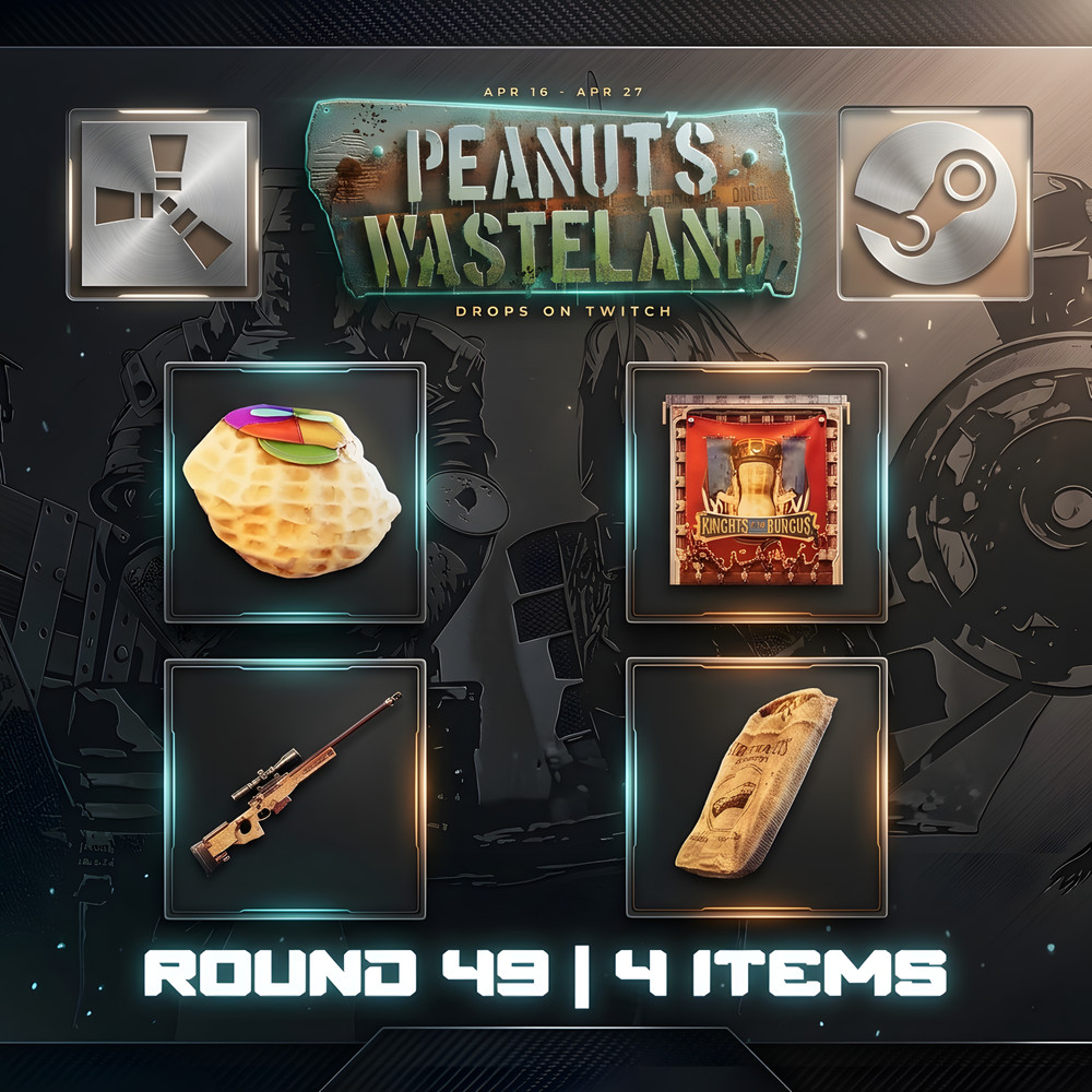 Rust Twitch Drops - Round 49 - 4 Items Peanut's Wasteland