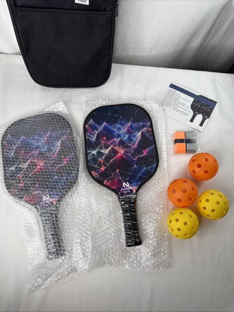 9 PC Niupipo Pickle Ball Paddle Set MX-78