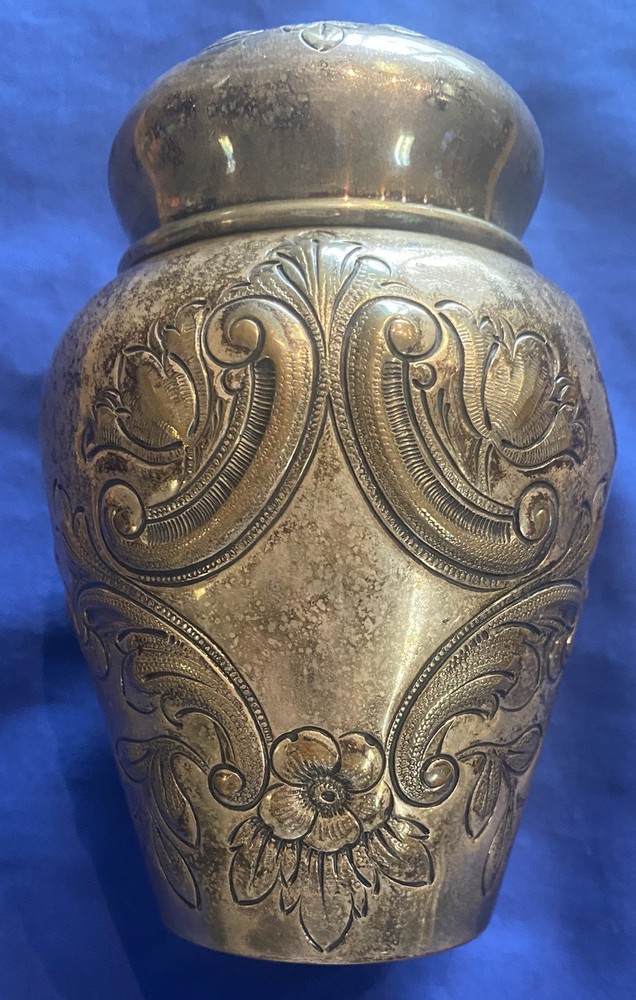 Beautiful Antique Silver Plated Tea Caddy By E.G. Webster & Sons NYC 1886-1928