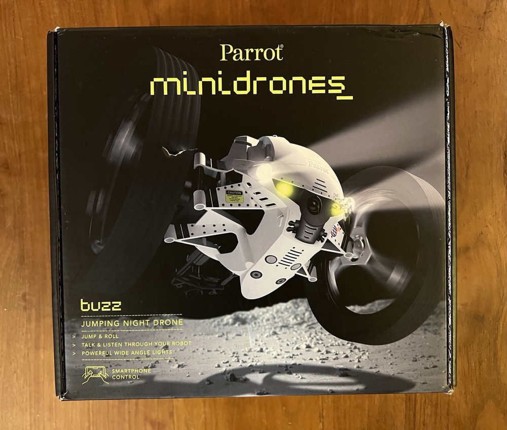 New Sealed Box Parrot Minidrones Jumping Night Drone Buzz - White
