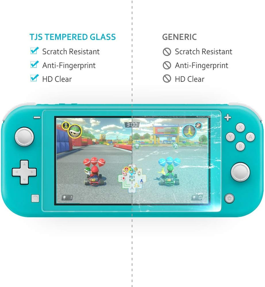 2 Pack Screen Protector Tempered Glass for Nintendo Switch Lite Model 2019 5.5",