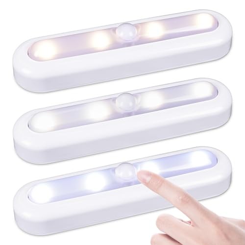 3 Pack 7” Dimmable Push Tap 7 inch, Push Control 3 Color Modes & Dimmable