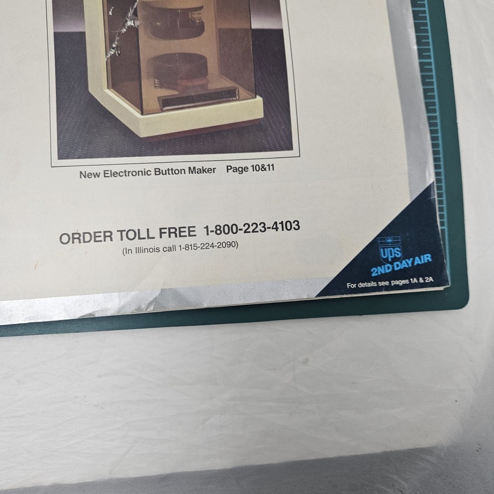 1987 & 1988 Badge A Minit Button Making Equipment Catalog