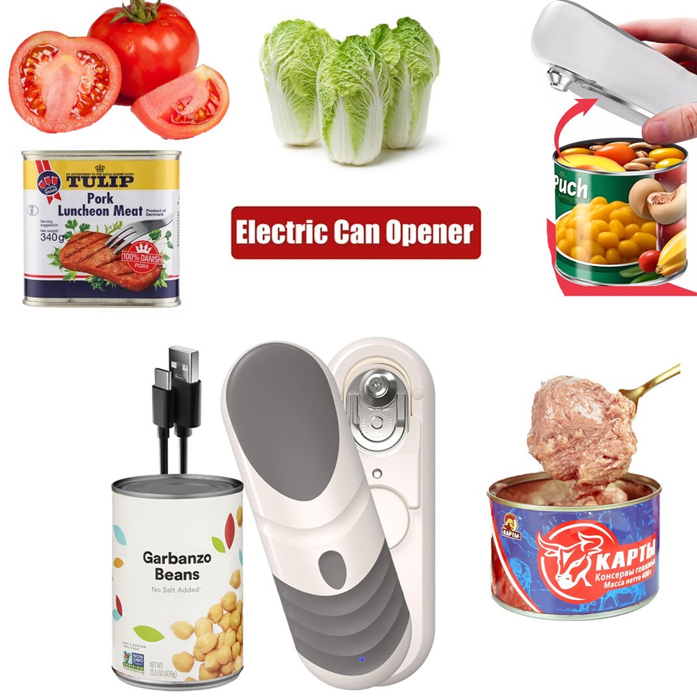 Can Opener One-Button Switch On Off Automatic Handheld Can Openers Electric US