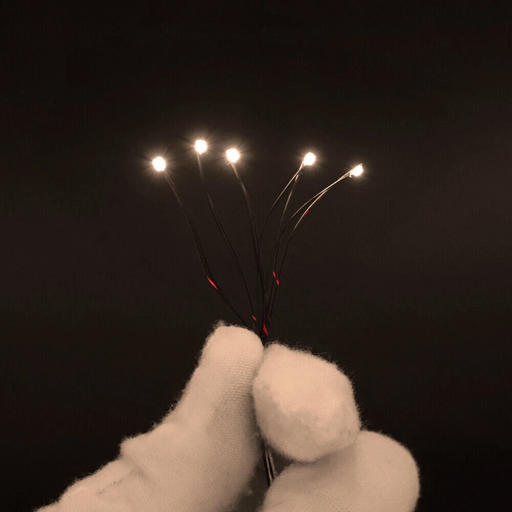 50X Wired Micro LED Pre-Soldered 0402,0603, 0805,1206 Copper Wire Lights SMD US