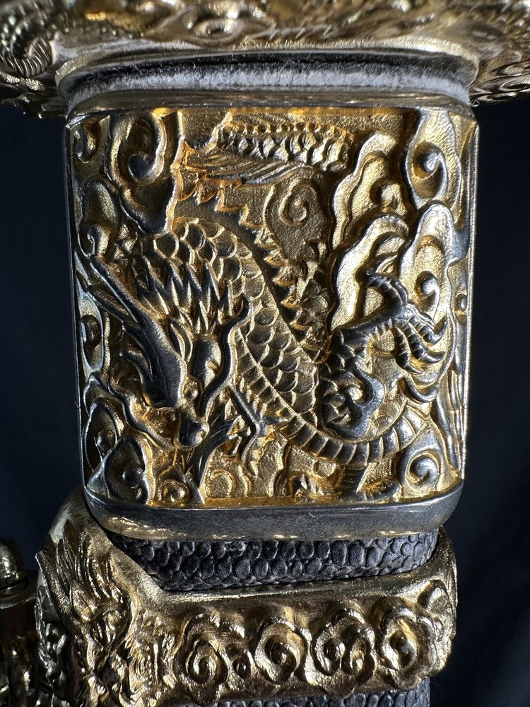 Executioner's Sword 2 Hands Short Blade Snakeskin Scabbard Taiwan