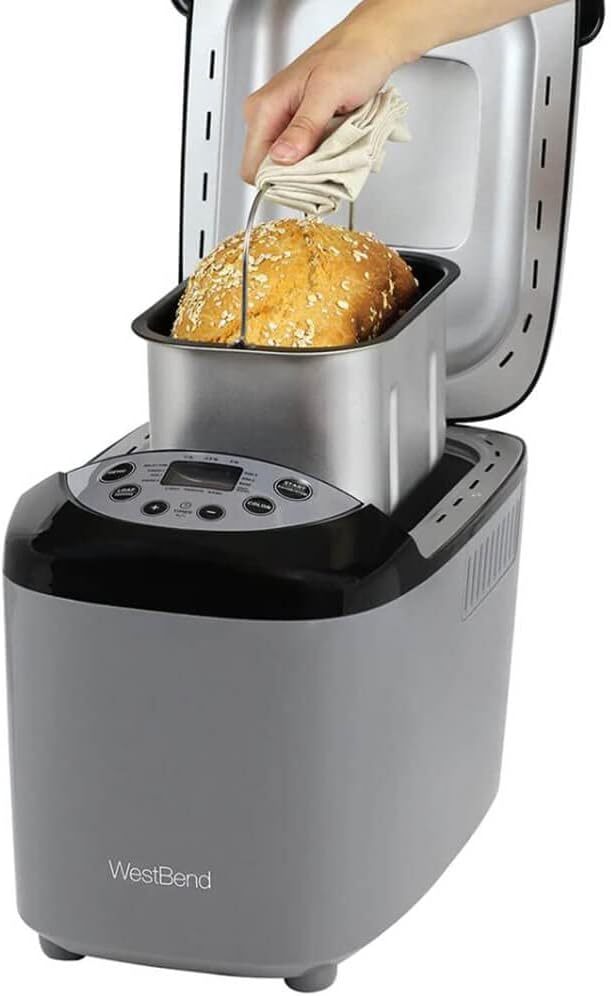 West Bend Hi-Rise Bread Maker Programmable Horizontal Dual Blade with12 Programs