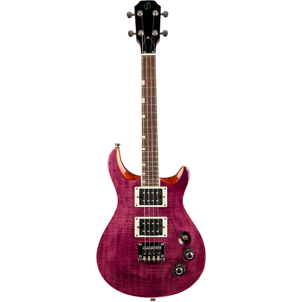 Flight Vanguard Solid Body Electric Ukulele Transparent Purple