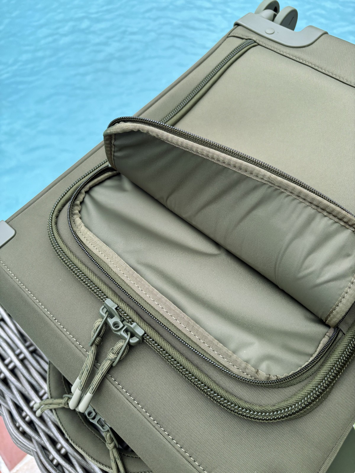 NEW Dagne Dover Seattle Moss Green 20.5" Carry On Rolling Suitcase (MSRP-$595)